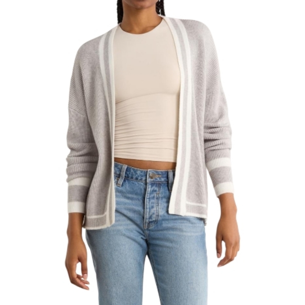 VIGOSS Gray and White Two-tone Cardigan Sweater Women's Size XL NWT